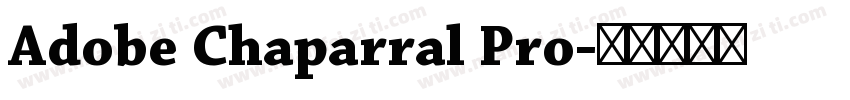 Adobe Chaparral Pro字体转换